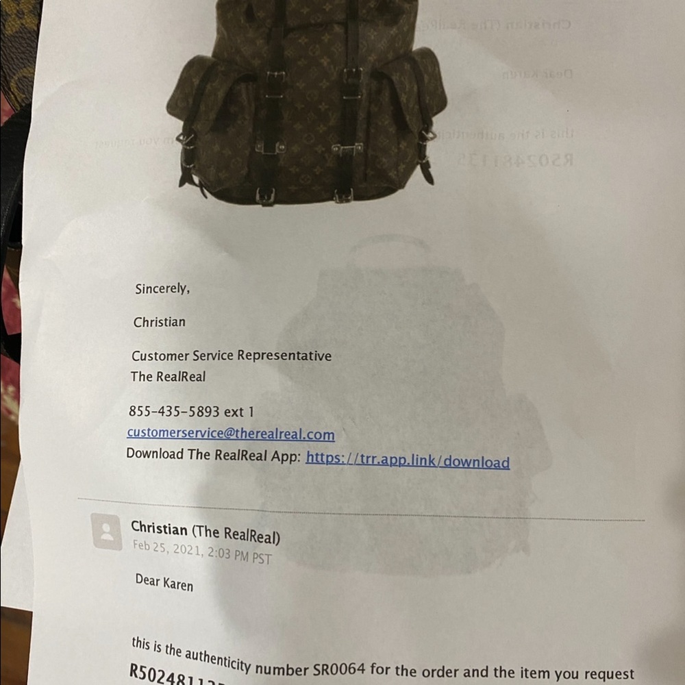 Louis Vuitton Monogram MacassarChristopherBackpack - Picture 14 of 14